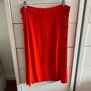 Madewell orange skirt